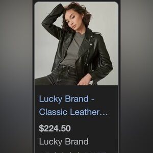Lucky Brand Black leather Jacket . XS